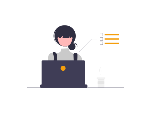 ilustración de persona trabajando en ordenador