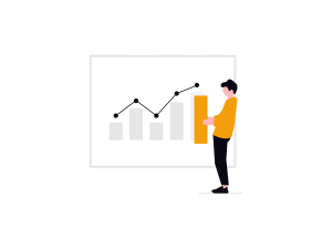 ilustración persona organizando datos