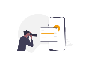 ilustración de persona tomando una fotografía