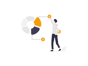 ilustración de persona trabajando con gráficas