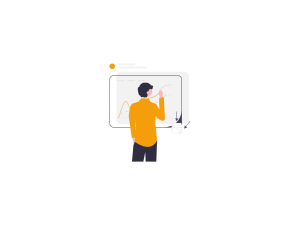 ilustración de persona dibujando analíticas