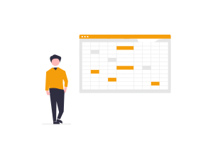 ilustración de persona revisando un calendario