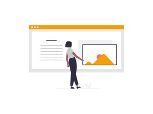 ilustración de persona trabajando con gráficos